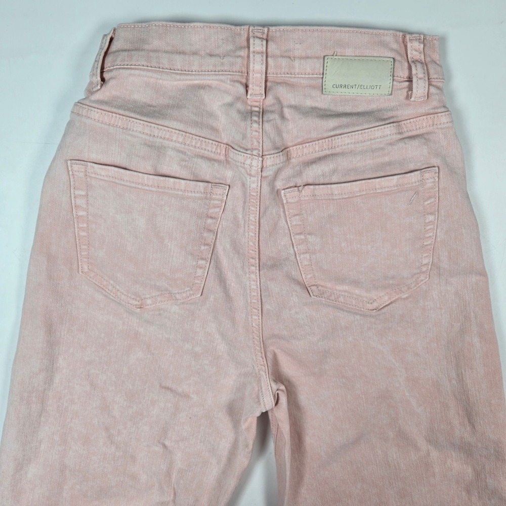 Current Elliott Tapered Jeans Womens 23 Barrel Pink High Rise Denim Pante - Picture 5 of 9